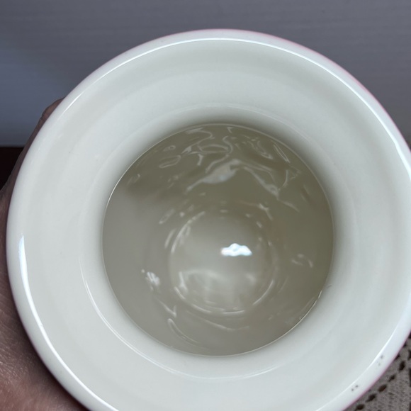 Teleflora Pink Ceramic Vase with White Rose & Hummingbird Relief – 9” Tall - Picture 12 of 12